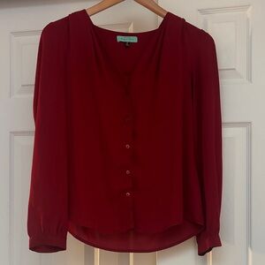Deep Red Blouse